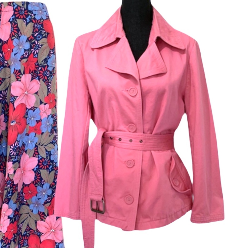 Merona Pink Trench Coat with Belt